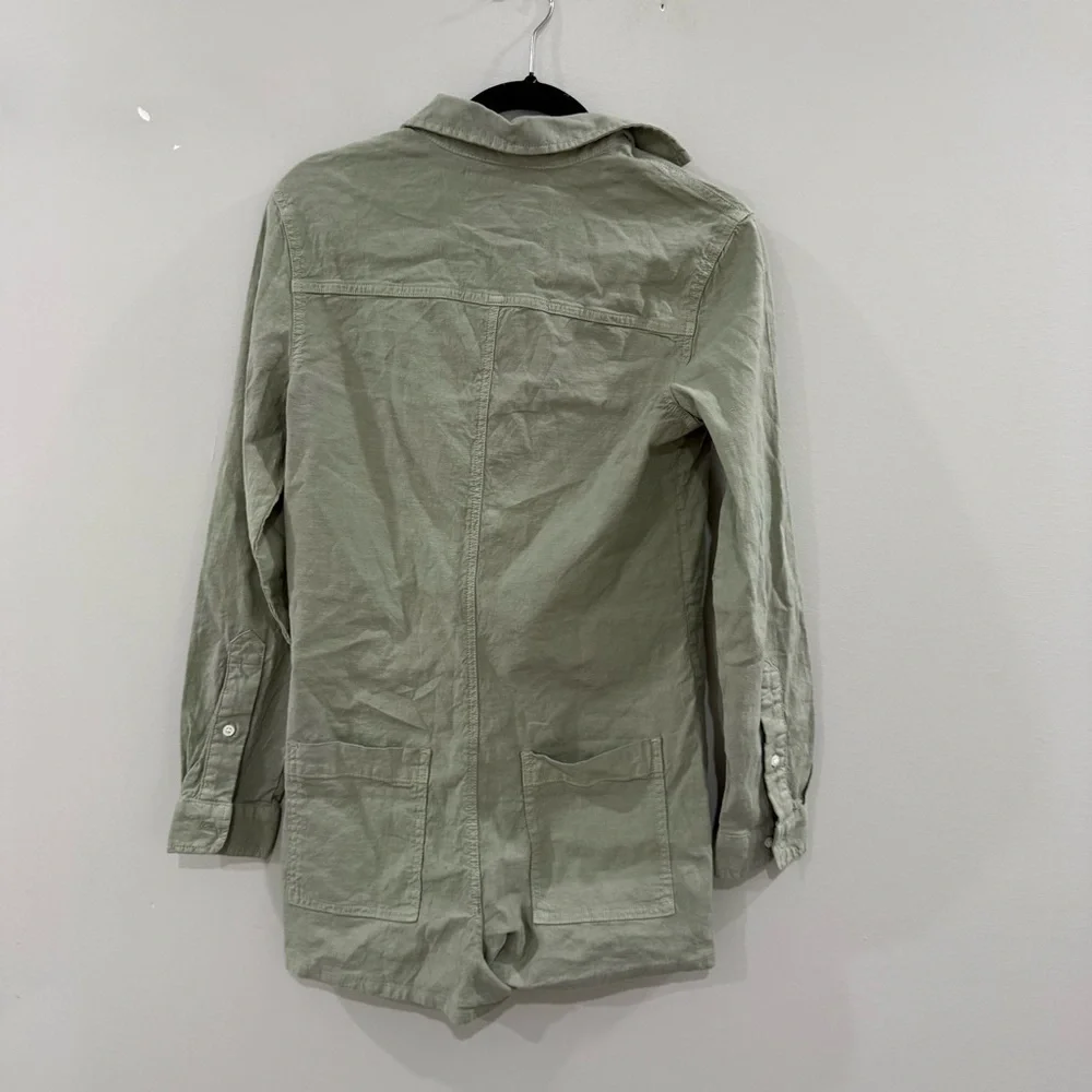 Frank & Eileen Romper Ireland Playsuit Button Down in Sage Green